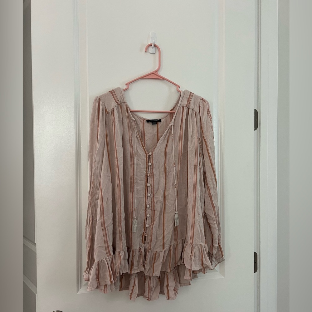Long Sleeve Peasant Top American Eagle